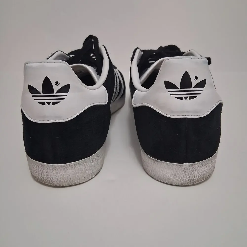 Adidas Gazelle Sneakers Men Black Suede Three White Stripes Street Casual -11